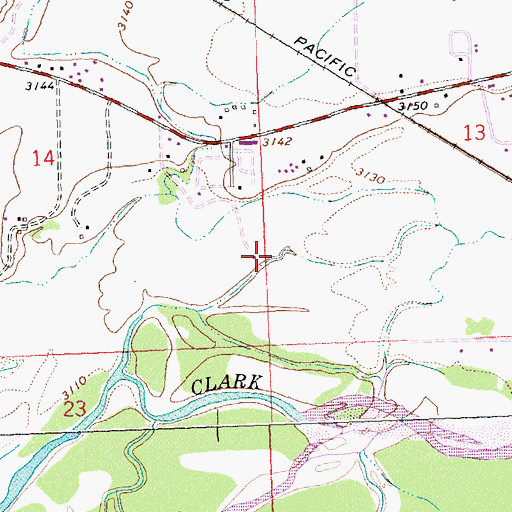 Topographic Map of 13N20W25BCBB01 Well, MT