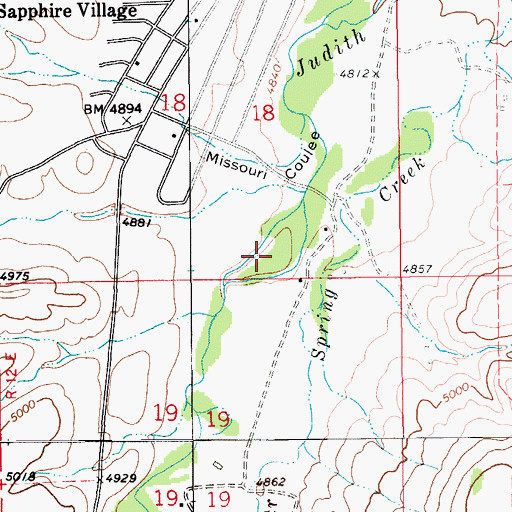 Topographic Map of 13N12E18DC__02 Well, MT