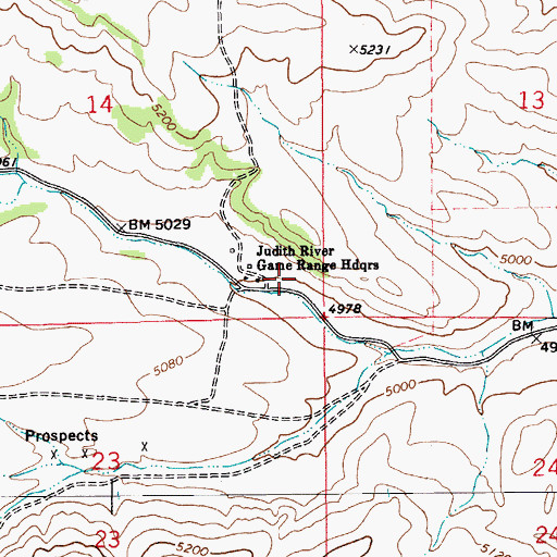 Topographic Map of 13N11E14DD__01 Well, MT