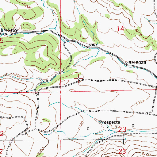 Topographic Map of 13N11E14CC__01 Well, MT