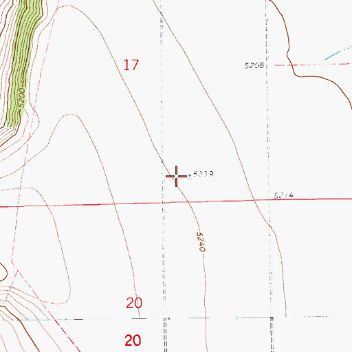 Topographic Map of 13N13E17DC__01 Well, MT