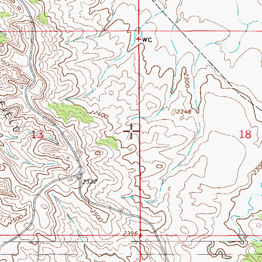 Topographic Map of 13N56E30CCBC01 Well, MT