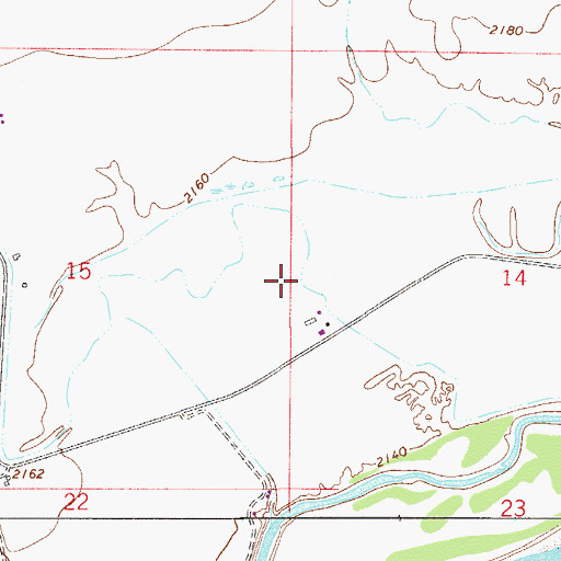 Topographic Map of 13N53E14CBA_01 Well, MT