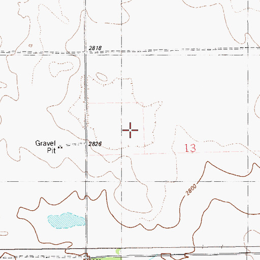 Topographic Map of 13N61E18CCA_01 Well, MT