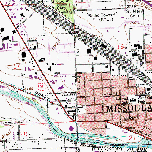 Topographic Map of 13N19W16CBBC01 Well, MT