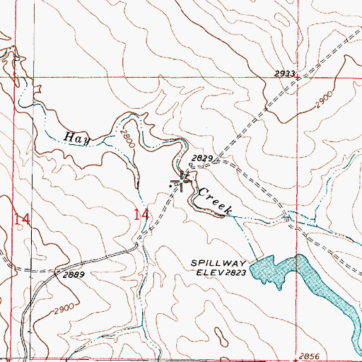 Topographic Map of 13N45E14ACCA01 Well, MT