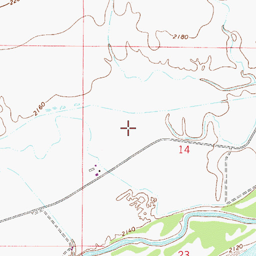 Topographic Map of 13N53E14BDB_01 Well, MT