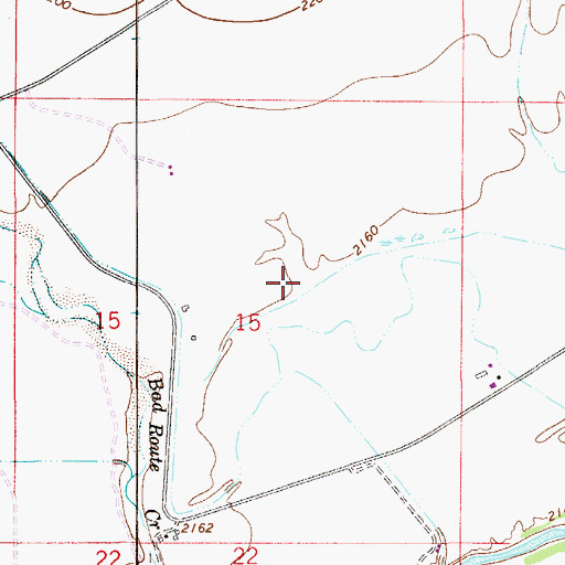 Topographic Map of 13N53E15ACA_01 Well, MT