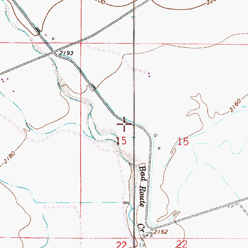 Topographic Map of 13N53E15BCA_01 Well, MT