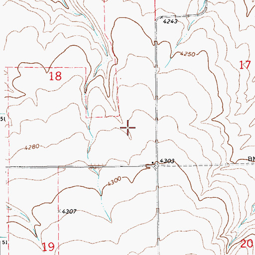 Topographic Map of 13N16E18DD__01 Well, MT