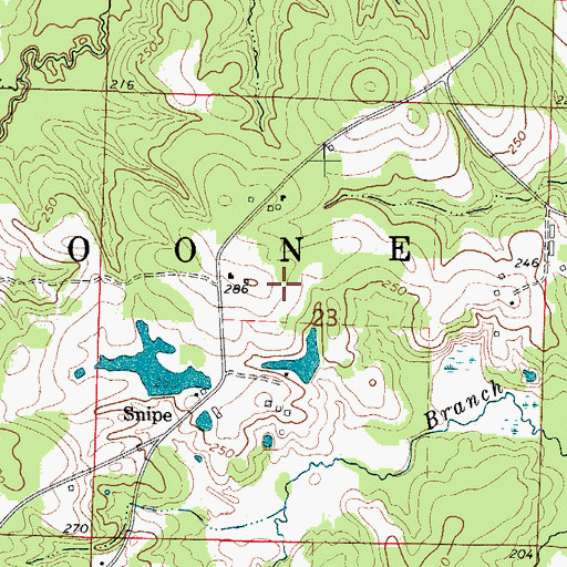 Topographic Map of Township of Boone (historical), AR