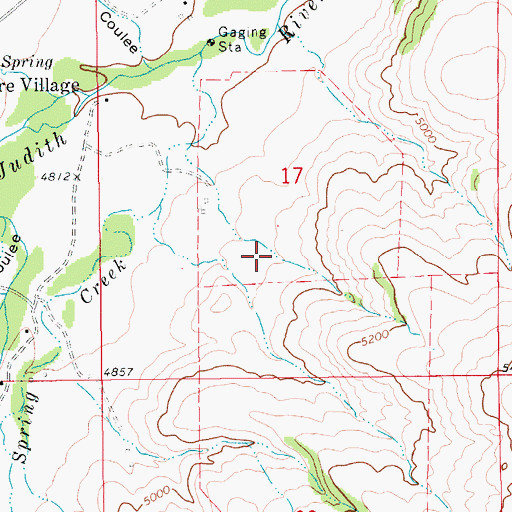 Topographic Map of 13N12E17CA__01 Well, MT