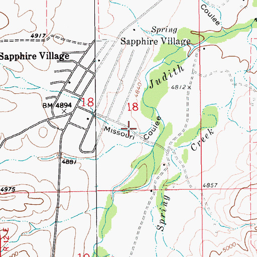 Topographic Map of 13N12E18DB__01 Well, MT
