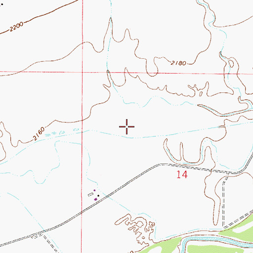 Topographic Map of 13N53E14BAC_02 Well, MT