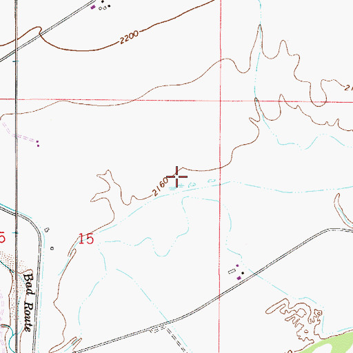 Topographic Map of 13N53E15ACD_01 Well, MT