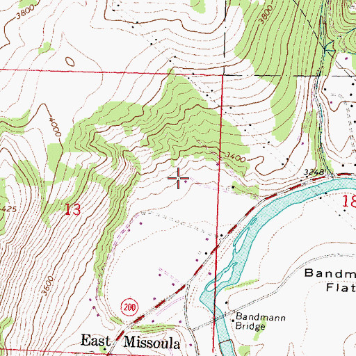 Topographic Map of 13N19W13AD__02 Well, MT