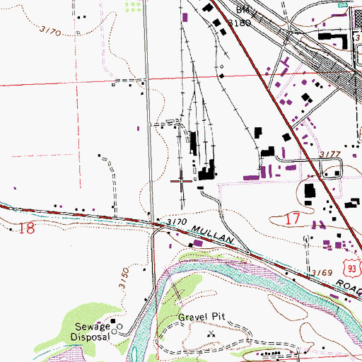 Topographic Map of 13N19W17BC__01 Well, MT
