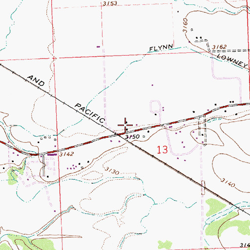 Topographic Map of 13N20W13BD__01 Well, MT