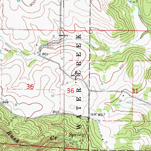Topographic Map of Hamlet School (historical), AR