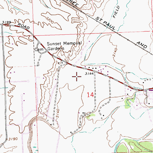 Topographic Map of 13N20W14BD__02 Well, MT