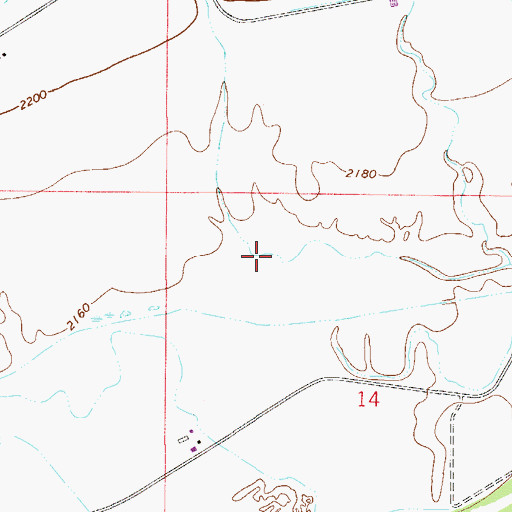 Topographic Map of 13N53E14BAB_01 Well, MT