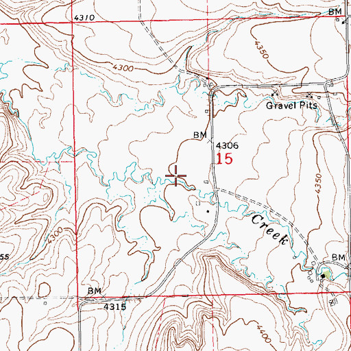 Topographic Map of 13N16E15CA__01 Well, MT