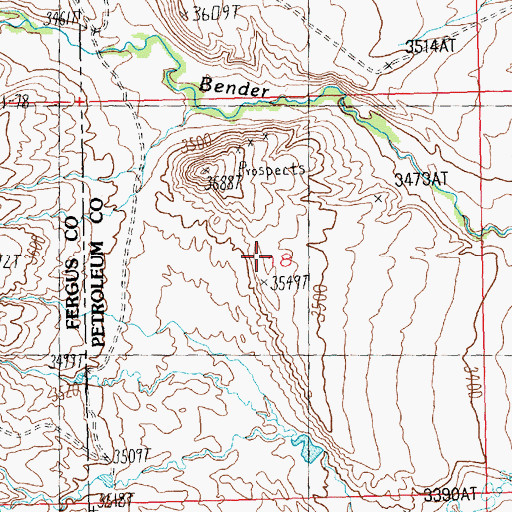 Topographic Map of 13N25E18____01 Well, MT
