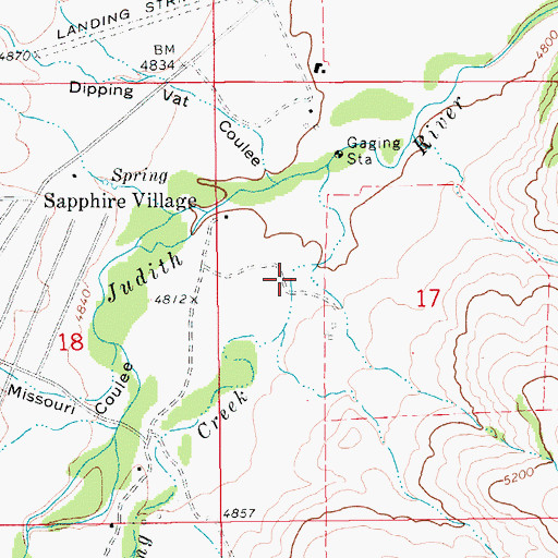 Topographic Map of 13N12E17BC__02 Spring, MT