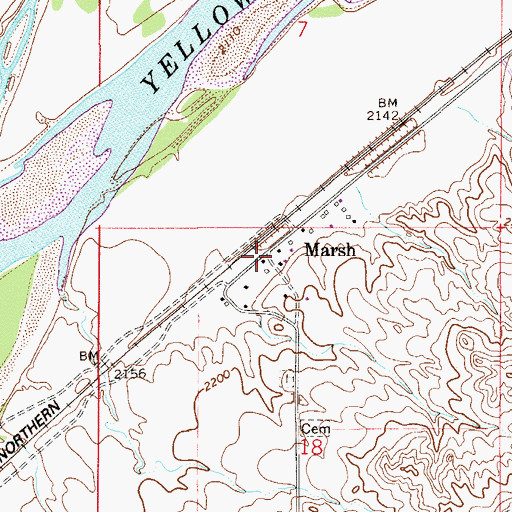 Topographic Map of 13N54E18BAAC01 Well, MT