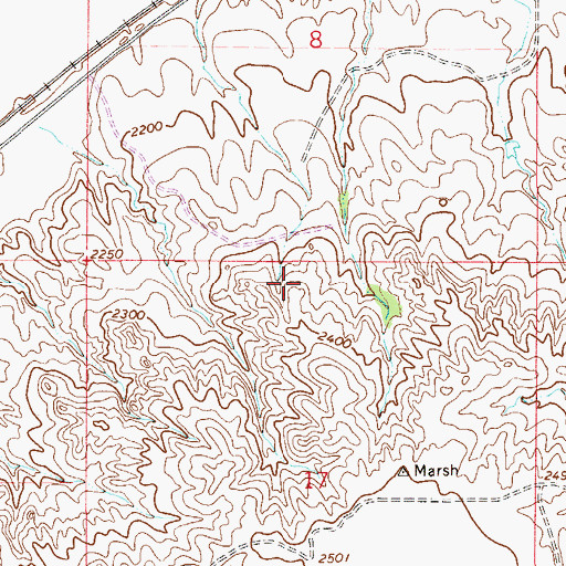 Topographic Map of 14N54E32BADA01 Well, MT