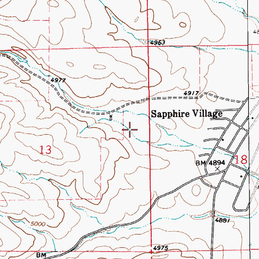 Topographic Map of 13N11E13AD__01 Well, MT