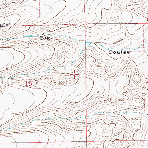 Topographic Map of 13N13E15AD__01 Spring, MT