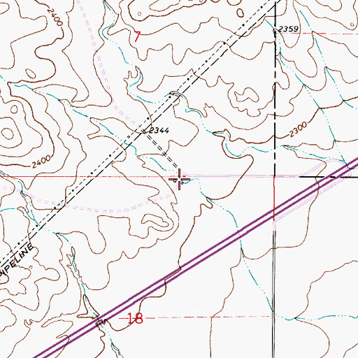 Topographic Map of 13N53E18ABAA01 Well, MT