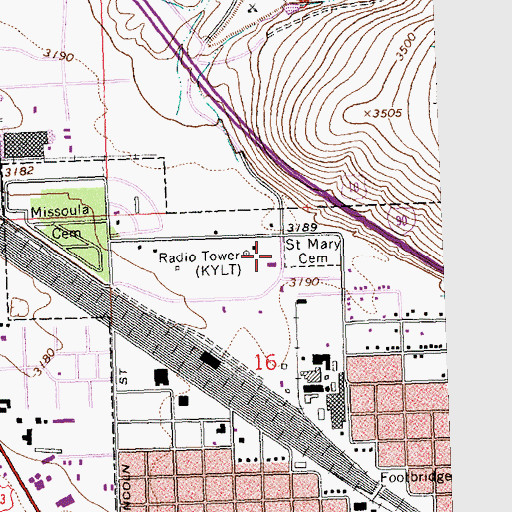 Topographic Map of 13N19W16BA__01 Well, MT