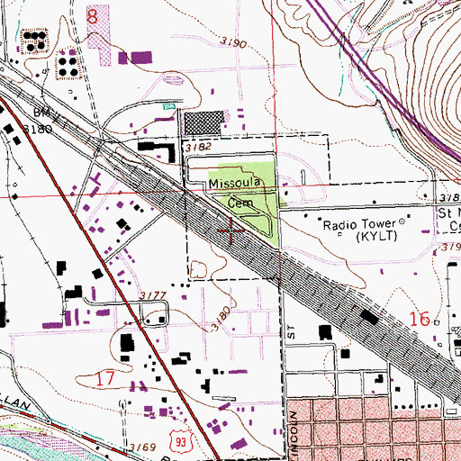 Topographic Map of 13N19W17AA__01 Well, MT