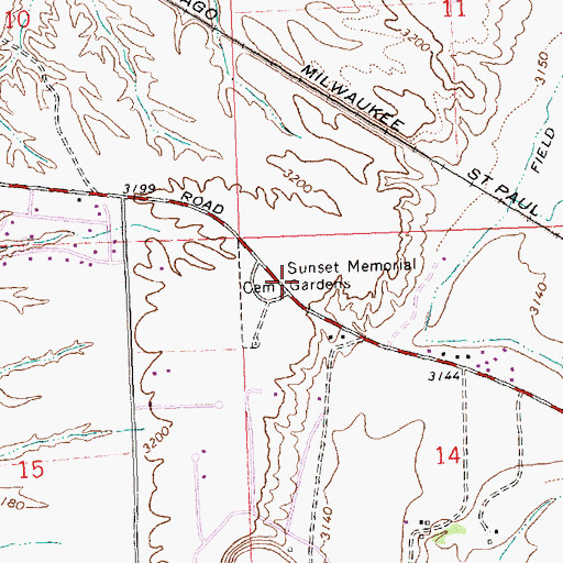 Topographic Map of 13N20W14BB__01 Well, MT