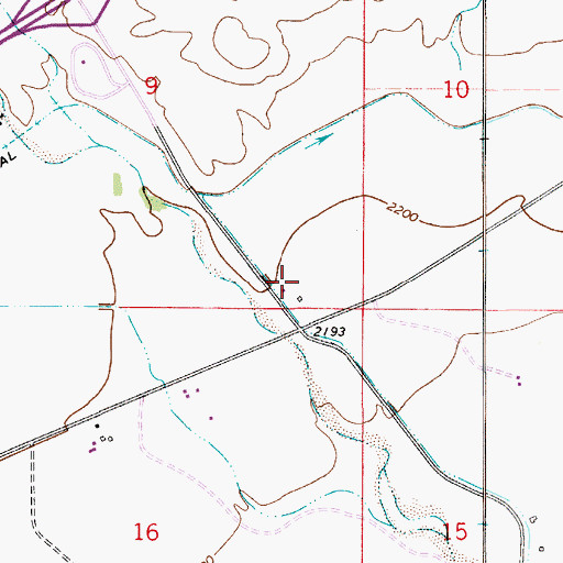Topographic Map of 13N53E09DDCD01 Well, MT