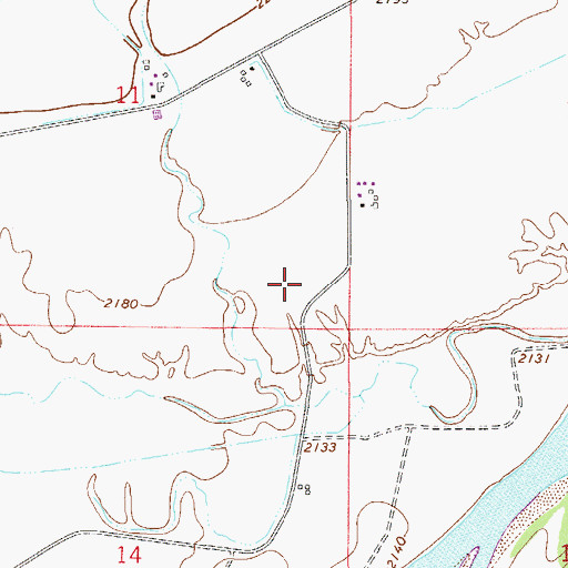 Topographic Map of 13N53E11DBB_01 Well, MT