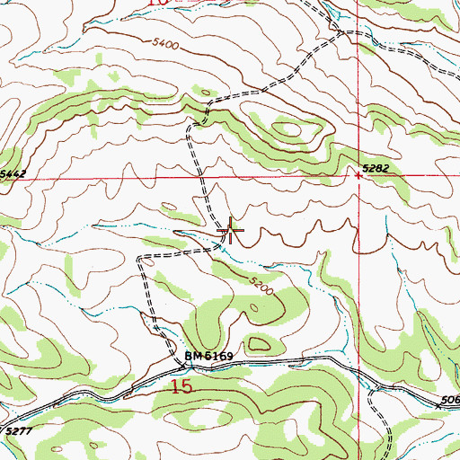 Topographic Map of 13N11E15AB__01 Well, MT
