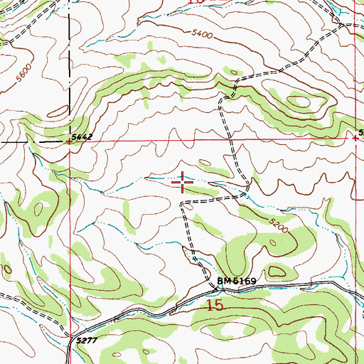 Topographic Map of 13N11E15BA__01 Well, MT