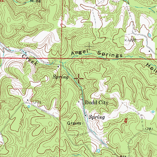 Topographic Map of Dodd City School (historical), AR