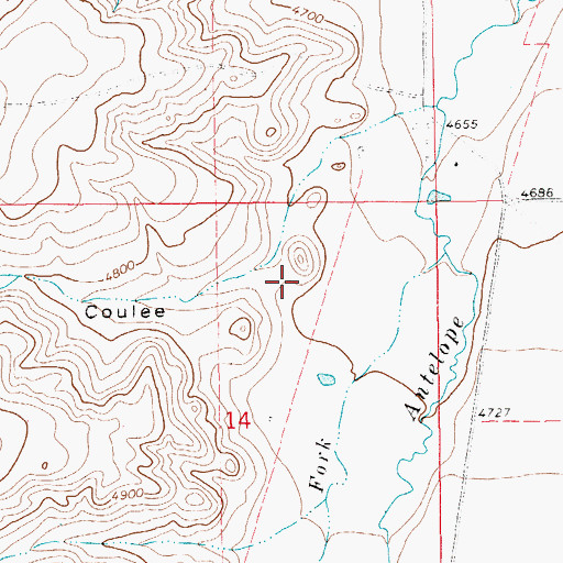 Topographic Map of 13N13E14AB__01 Spring, MT