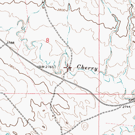 Topographic Map of 13N48E08DCAA01 Well, MT