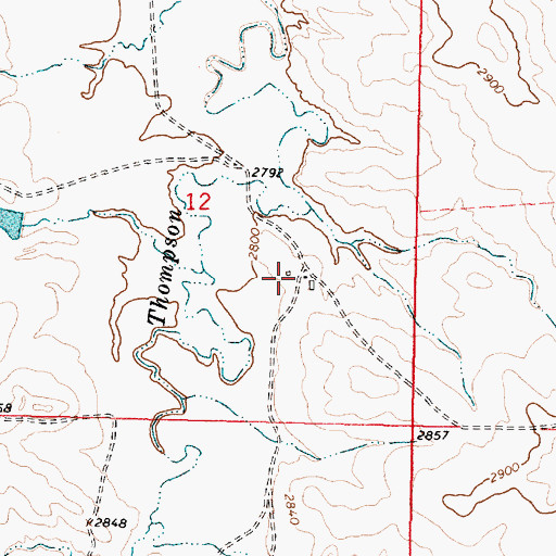 Topographic Map of 13N41E12DBDA01 Well, MT