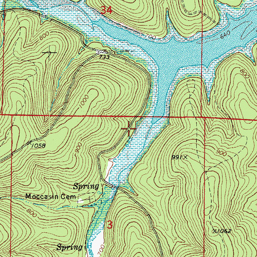 Topographic Map of Kingdom Springs School (historical), AR