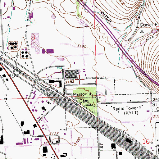 Topographic Map of 13N19W08DD__01 Well, MT