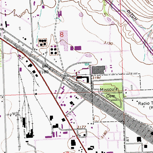 Topographic Map of 13N19W08DC__01 Well, MT
