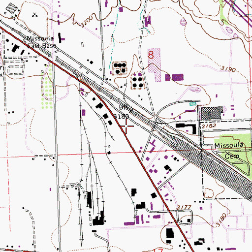 Topographic Map of 13N19W08CD__01 Well, MT