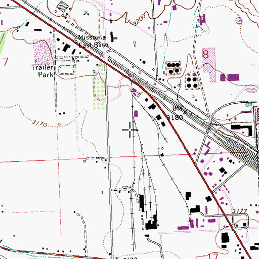 Topographic Map of 13N19W08CC__01 Well, MT