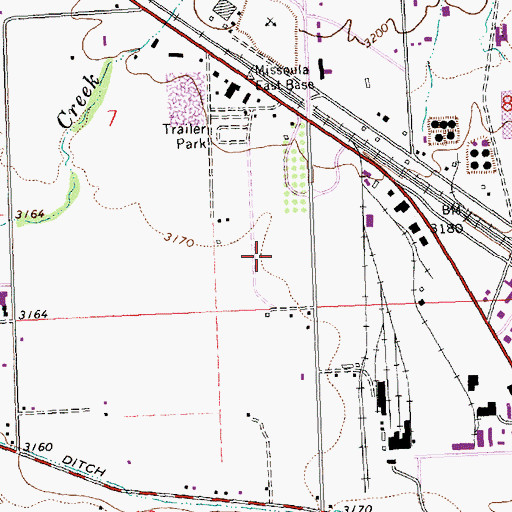 Topographic Map of 13N19W07DD__01 Well, MT